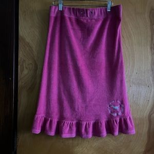 Pink terry clothe Pink brand ruffled skirt